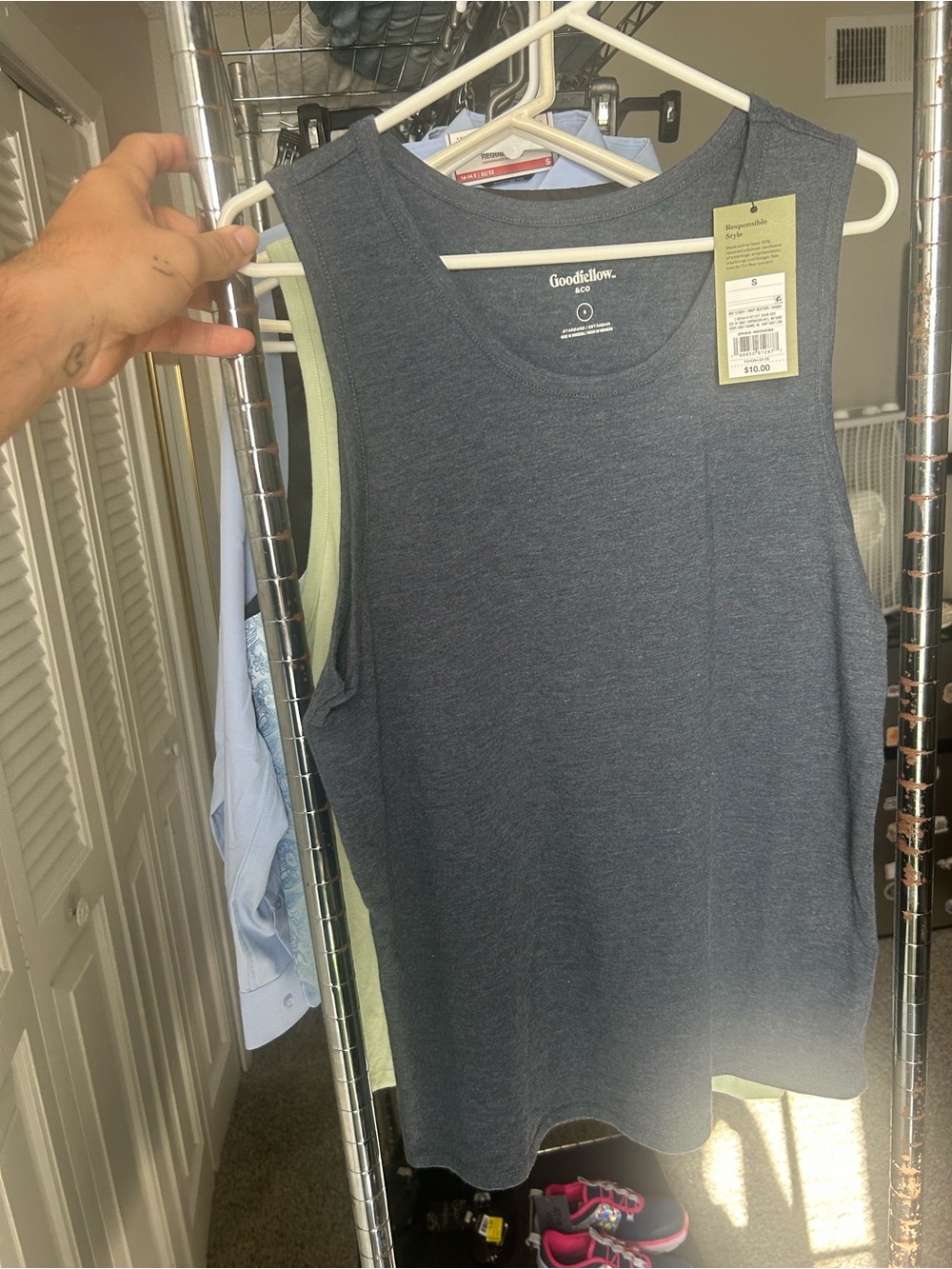 Goodfellow & Co Navy Crewneck Tank Top